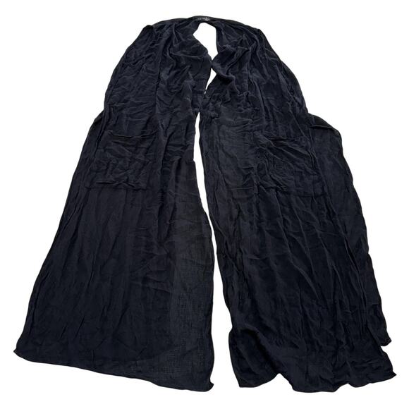 Zara Woman Vest Womens Small Lightweight Open Front Pockets Chic Long Gauzy - Picture 1 of 6